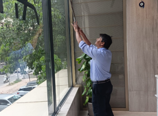 Housekeeping staff cleaning a commercial lobby in Delhi NCR - photo 1